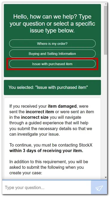 stockx customer support number