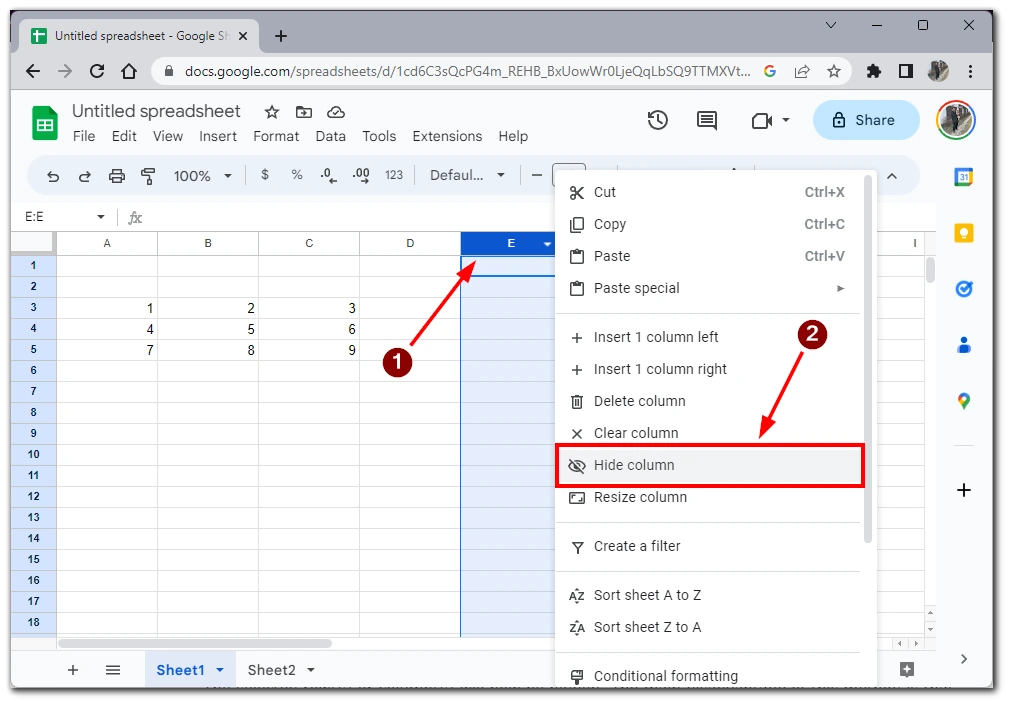 How To Hide Cells In Google Sheets Tab TV