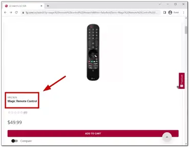 LG Magic Remote compatibility list 2011-2023 year